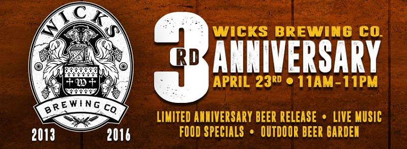 Wicks Brewing Co third anniversary