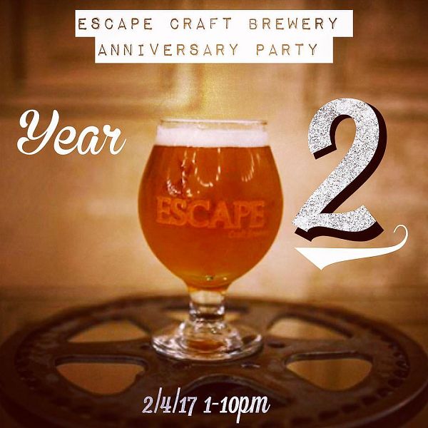 Escape Craft Brewery second anniversary