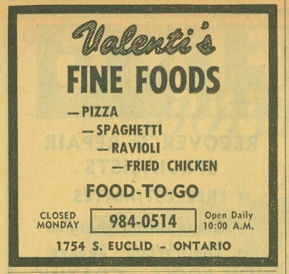 Valenti's Fine Foods 1964