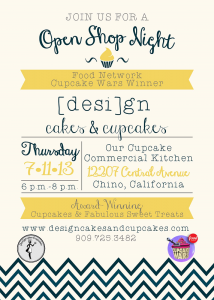 design cakes and cupcakes open shop