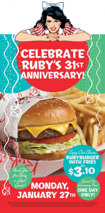 Rubys Diner 31st Anniversary