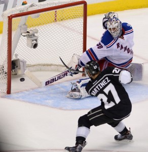 Kings defenseman Alec Martinez scored the Stanley Cup-winning goal in double-OT in Game 5. (Photo by John McCoy Daily News)