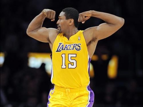 Former Lakers forward Metta World Peace has frequently worked out this summer at the Lakers' practice facility in El Segundo.