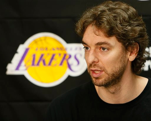 Lakers forward Pau Gasol is presumed to have a larger role this season because of Dwight Howard's departure. (AP Photo/Damian Dovarganes)