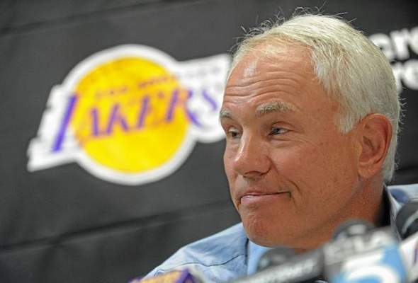 LA Lakers General Manager Mitch Kupchak  sounded skeptical he would trade the No. 2 pick of the 2015 NBA Draft. Photo by Brad Graverson/The Daily Breeze