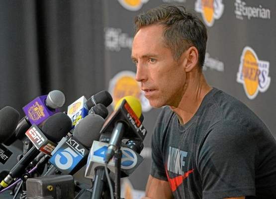 teve Nash talks about the disappointing season and his future following his Lakers exit interview at their training facility in El Segundo, CA on Thursday, April 17, 2014. (Photo by Scott Varley, Daily Breeze) 