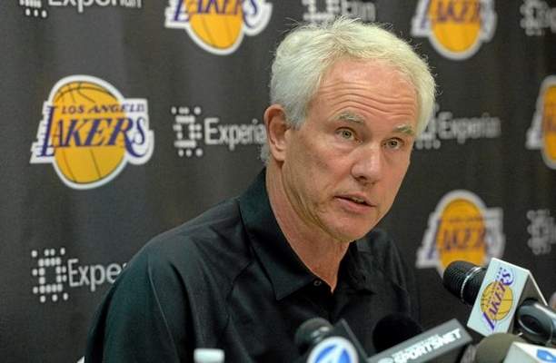 Lakers general manager Mitch Kupchak said on SiriusXM Radio that he hopes D'Angelo Russell/Jordan Clarkson can play together for 10-12 years. (Scott Varley/Staff Photographer) 
