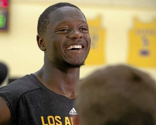 Rookie forward Julius Randle is eager to show the Lakers they made a smart choice by taking him seventh in the NBA Draft in June. (Thomas R. Cordova/Staff Photographer) 