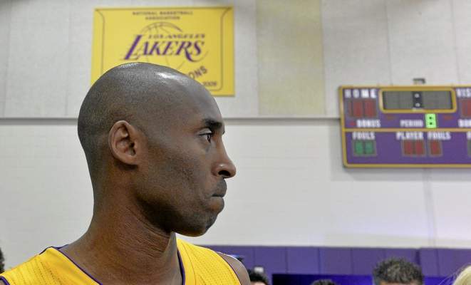 The Los Angeles Lakers' Kobe Bryant at the team's annual Media Day in El Segundo, Calif., on Monday, Sept. 29, 2014. (Thomas R. Cordova-Daily Breeze/Press-Telegram file) 