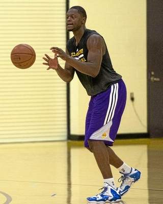 Julius Randle, seen at a pre-draft workout in June, had 10 points and eight rebounds in a Lakers preseason game Monday. (Thomas R. Cordova/Staff Photographer) 