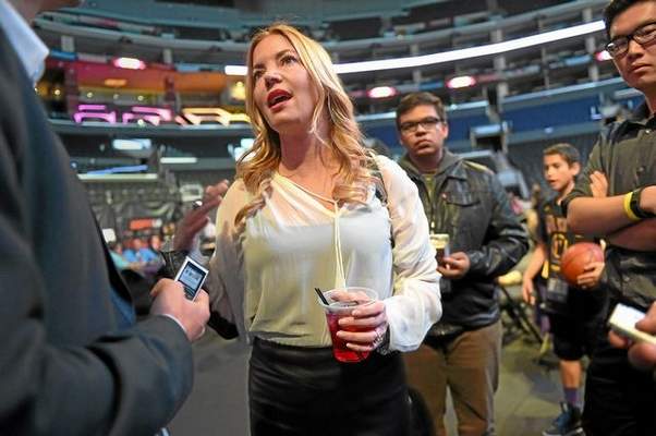 Lakers president Jeanie Buss oversees a franchise that Forbes say is ranked $2.6 billion. ANDY HOLZMAN — STAFF PHOTOGRAPHER