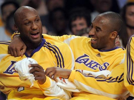 Kobe Bryant joined Khloe Kardashian and some of Odom's childhood friends at his bedside after a Tuesday night Lakers game in Las Vegas. (AP Photo/Chris Carlson, file) 