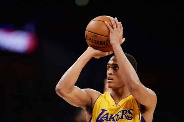 The Lakers’ Jordan Clarkson #6 during their NBA preseason game against the Trail Blazers at the Staples Center in Los Angeles, Monday, October 19, 2015.(Photo by Hans Gutknecht/Los Angeles Daily News)  