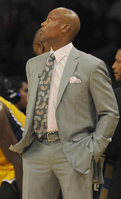 Lakers coach Byron Scott downplayed Lakers general manager Mitch Kupchak declining to talk about his job performance publicly. (photo by John McCoy/Los Angeles News Group)