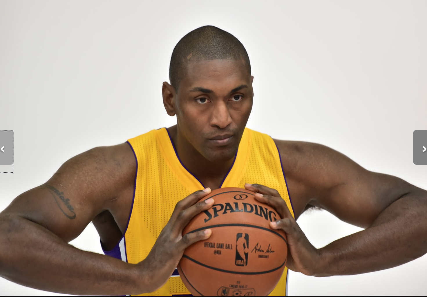 Metta World Peace at LA Lakers Media Day at their El Segundo training facility. Photos by Brad Graverson/SCNG/The Daily Breeze/09-26-16