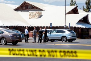 Police have Clearman's North Woods Inn parking lot cordoned off where they believe a man was shot late Saturday morning. The man was found fatally shot inside a Honda Civic in the parking lot of Faith Community Church on San Bernardino Road in West Covina Saturday August 13, 2016. (Photo by Leo Jarzomb/San Gabriel Valley Tribune)