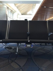Seats at LAX's new Bradley International terminal have power outlets. 