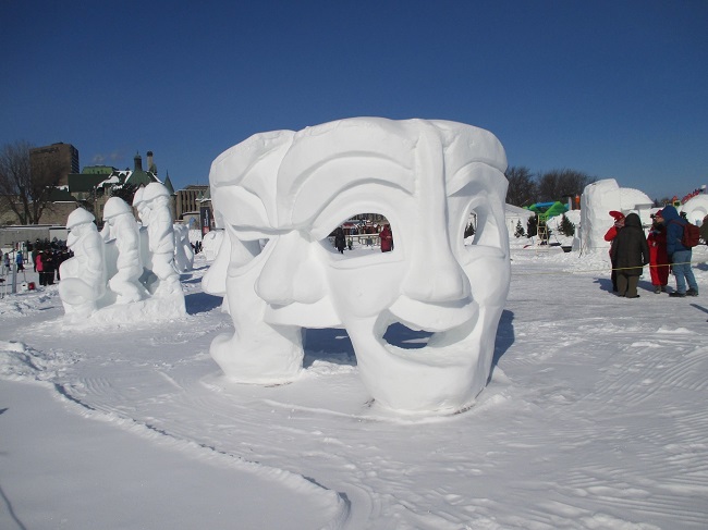Snow sculpture at Carnival de Quebec (Photo by Marlene Greer)
