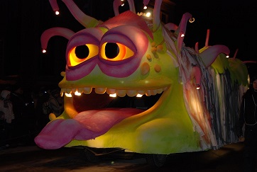 This wide-eyed creature is just one of many in the parade.