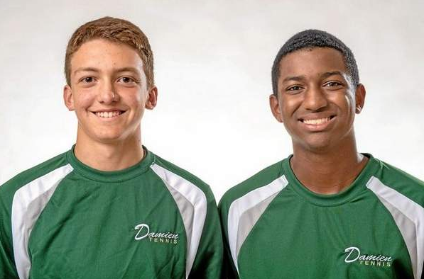 Damien High's Angelo Mollo, left, and David Washington have been selected as the SGV Tribune's Boys Tennis Players of the Year. (Staff photo by Leo Jarzomb/San Gabriel Valley Tribune) 