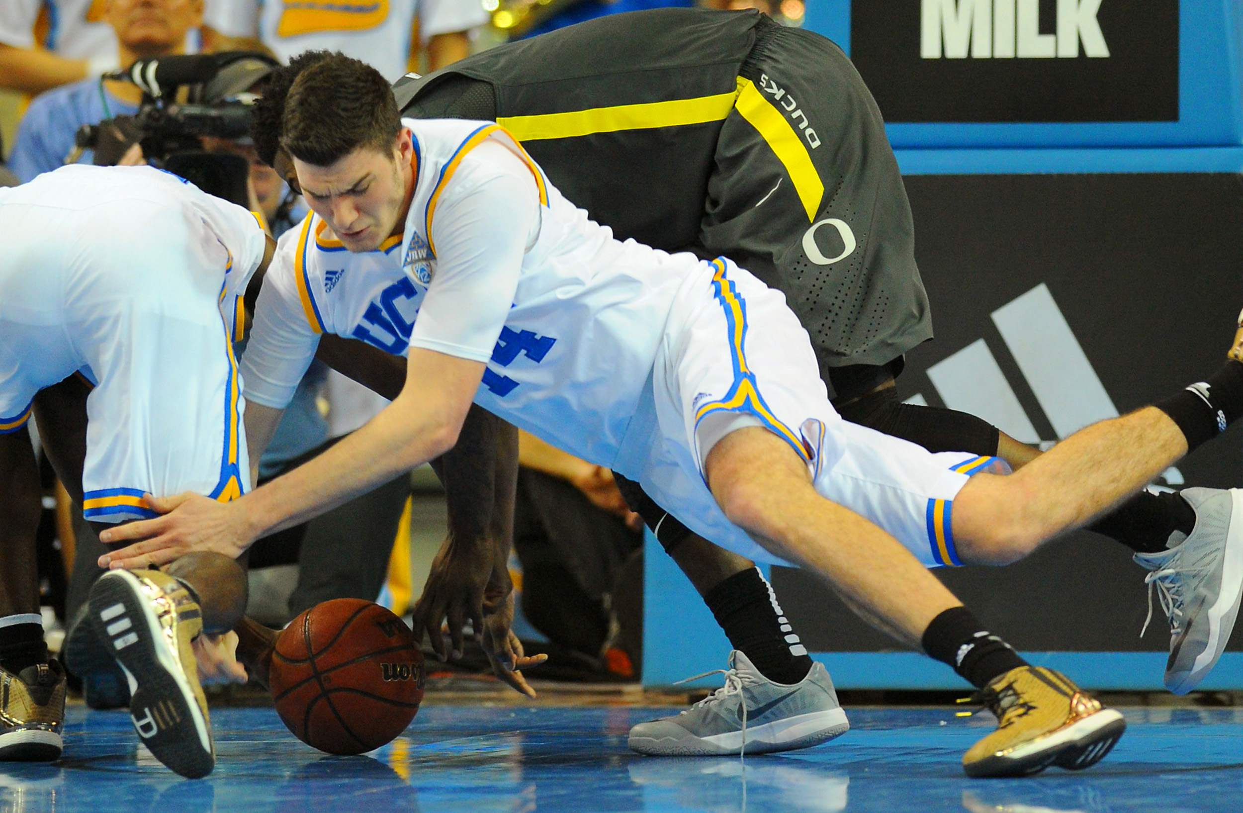UCLA forward Gyorgy Goloman has not played this season due to a stress fracture in his leg. (Michael Owen Baker/Staff)