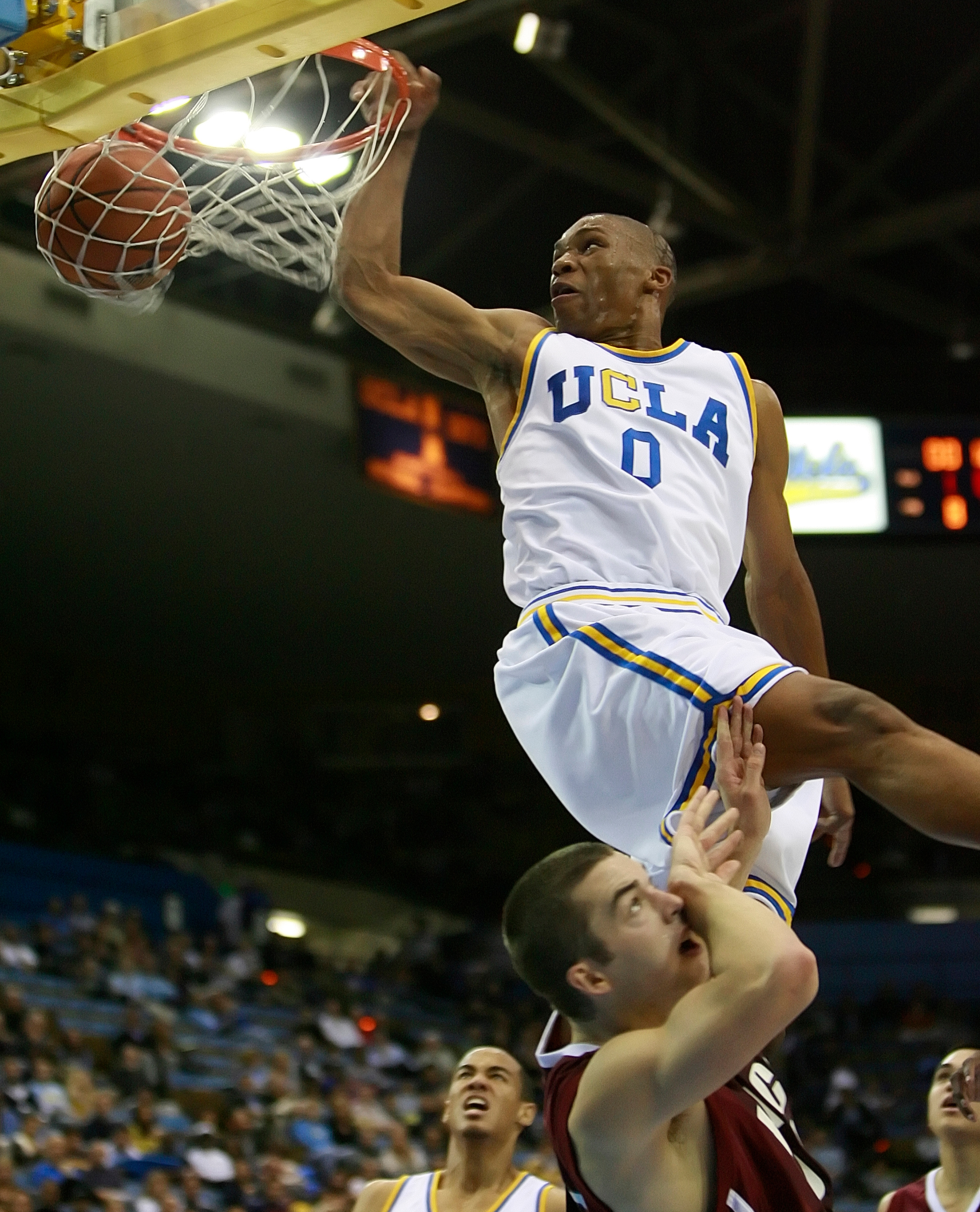 Russell Westbrook, who played two seasons for UCLA before entering the 2008 NBA draft, has made the largest donation ever by a former Bruin basketball player. (John Lazar/Staff)