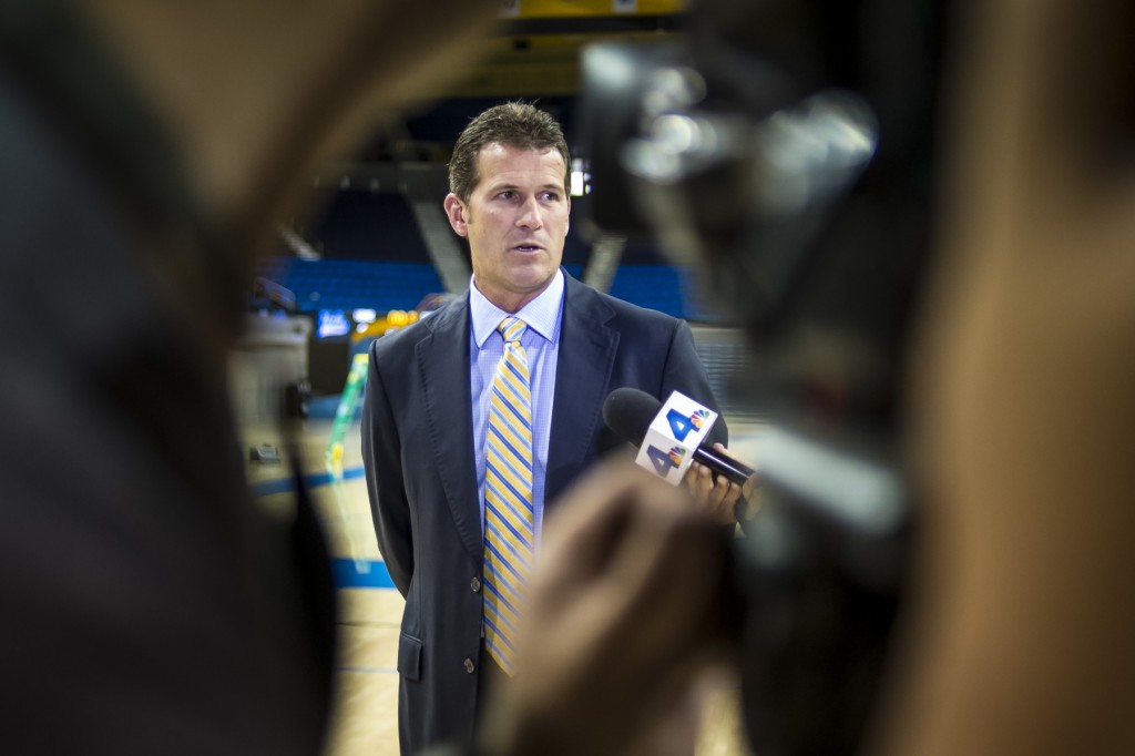 UCLA coach Steve Alford said this year's Bruins don't respond as well to "mental pressure" as last year's team. (David Crane/Staff)