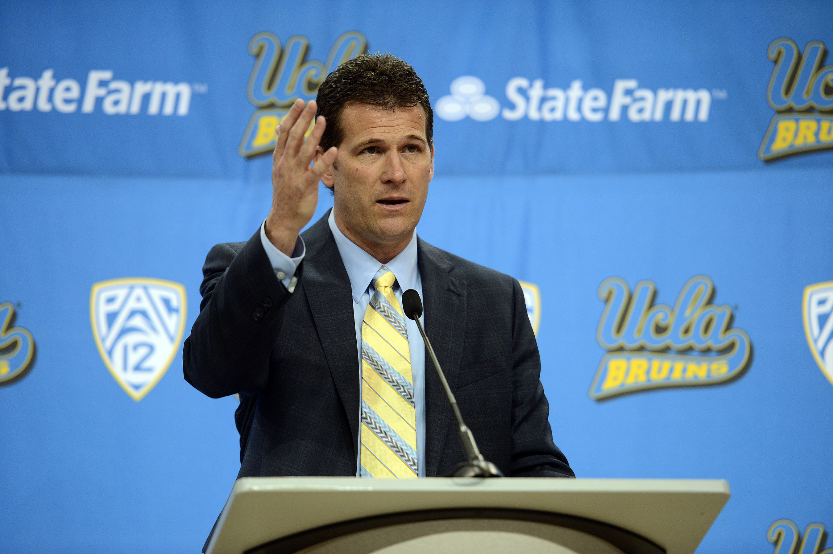 After a 15-17 record in his third season, UCLA head coach Steve Alford has "returned" the one-year extension he signed in  2014. (Hans Gutknecht/Staff)