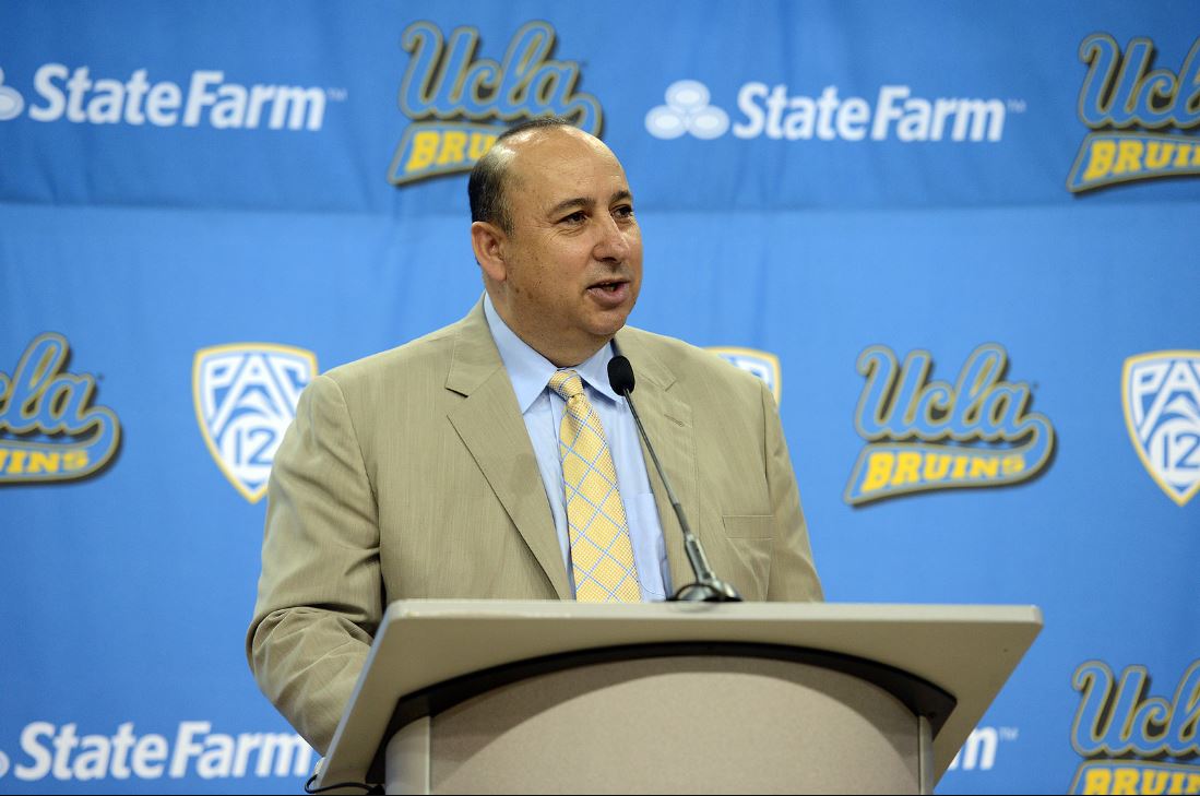 The last five years of Dan Guerrero’s 13-year tenure have produced $225 million worth of construction on athletic buildings, including new football and basketball practice facilities to be completed in 201. (Hans Gutknecht/Los Angeles Daily News)