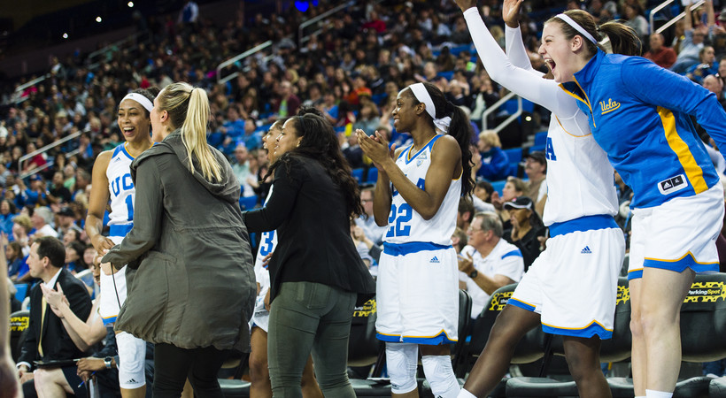 The UCLA women's basketball team was picked by conference coaches to win the Pac-12 this season. (Photo from UCLA Athletics)