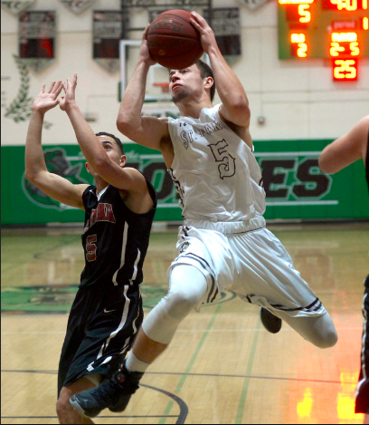 St. Francis' Joey Walsh (5) against La Serna in the first half of a Nogales boys Basketball Tournament at Nogales High School in West Covina, Calif., on Thursday, Dec. 29, 2016.(Photo by Keith Birmingham, Pasadena Star-News/SCNG)
